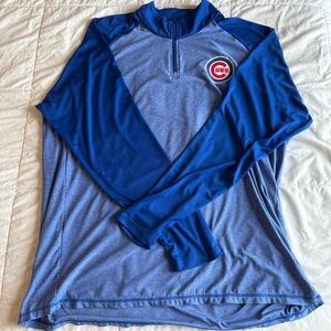 Cubs Men's 2XL Campus Lifestyle Quarter Zip Baseball